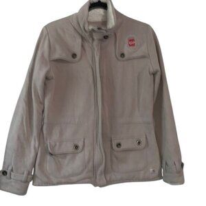 Carhartt Womens GAF Beige Jacket M (8/10) Polyester Cotton Blend